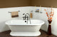 72" Cast Iron Double Ended Pedestal Tub w/7" Faucet Drillings, White