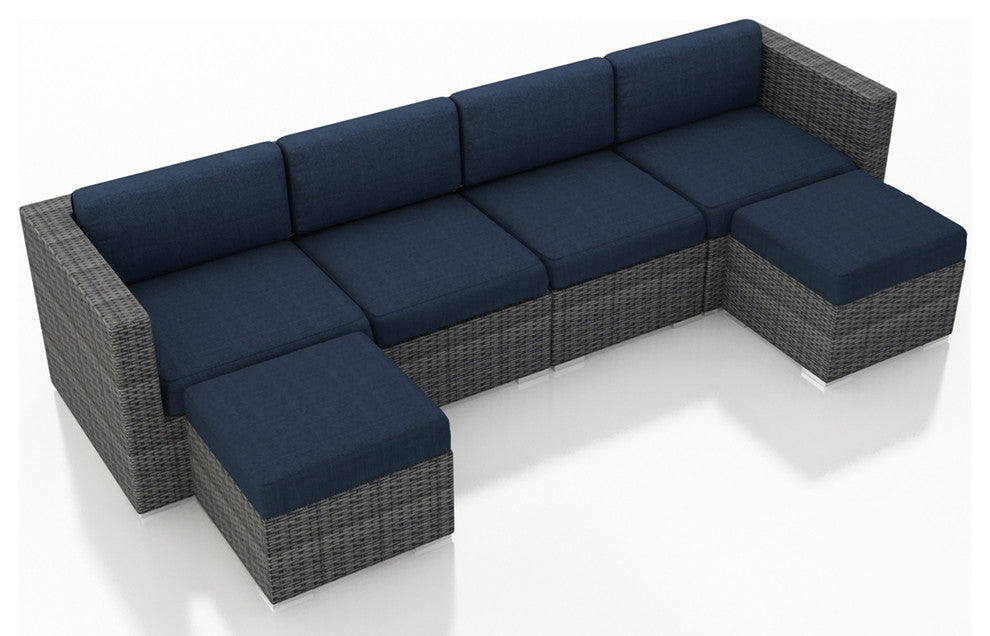District 6 Piece Sectional Set, Spectrum Indigo