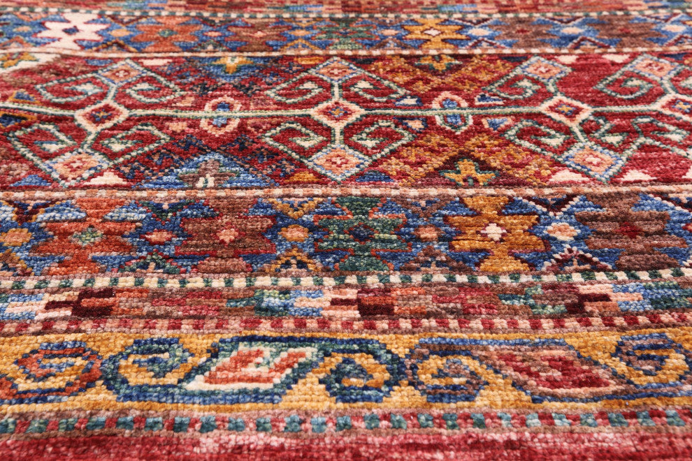Khorjin Super Kazak Hand Knotted Wool Rug 5' 8" X 8' 1" Q5669