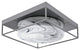 18" 4-Light Flush Mount Light, Brushed Nickel, Onyx Swirl Glass