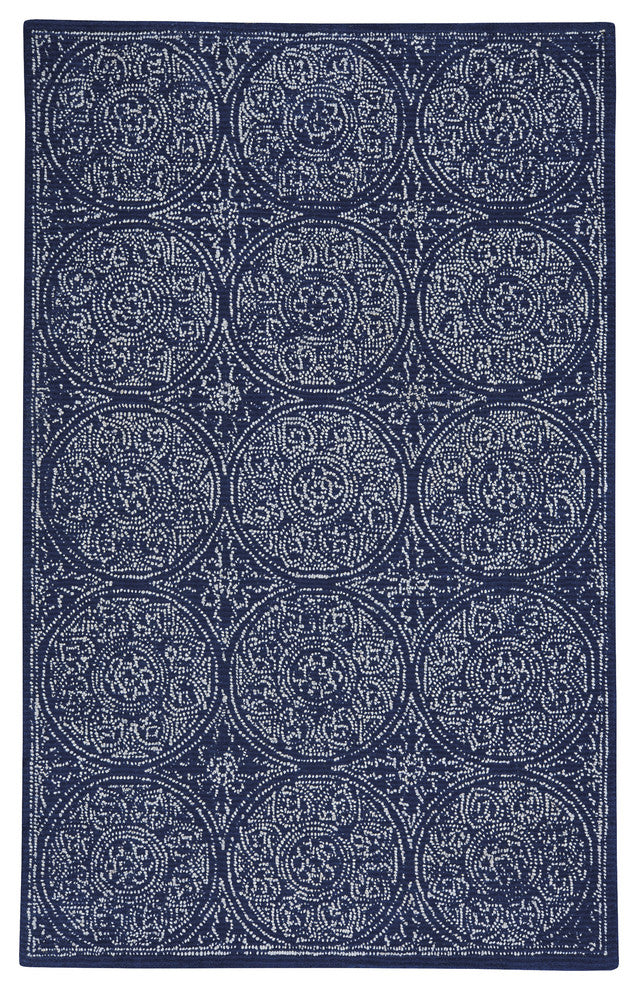 Allure Rectangle Hand Tufted Rug, Indigo, 5'x8'