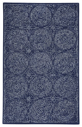 Allure Rectangle Hand Tufted Rug, Indigo, 5'x8'