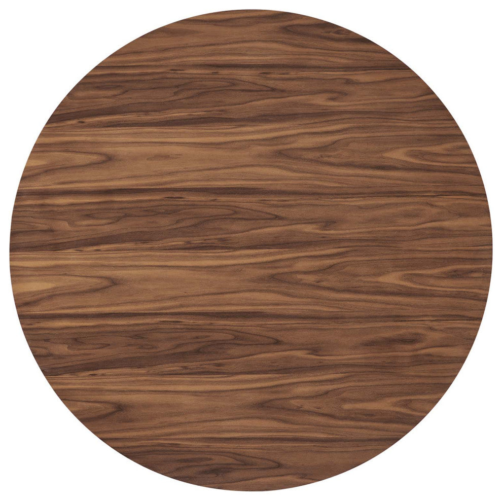 Senja 47" Round Dining Table, Walnut