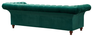 Peyton Sloped Arm Chesterfield Sofa Green Velvet