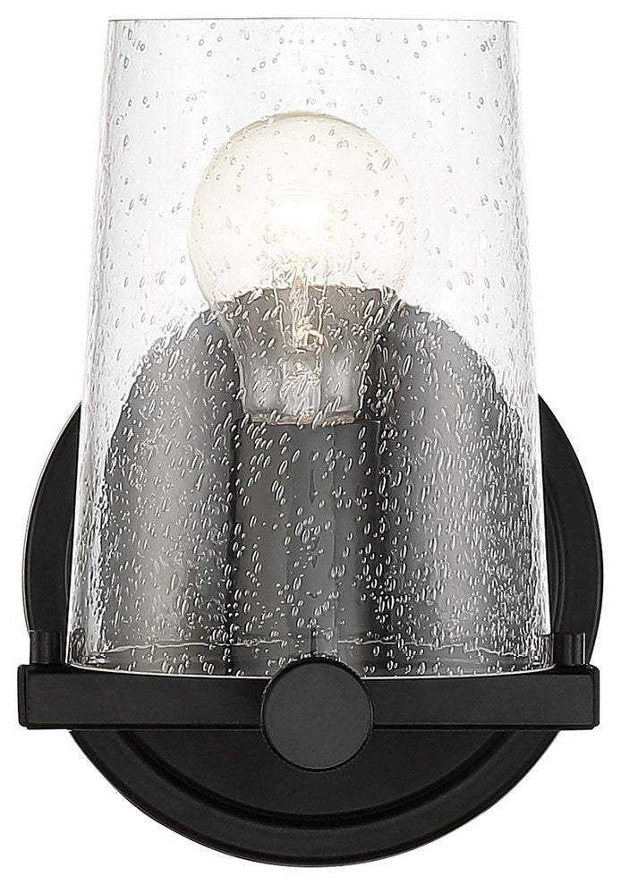 Matteson 1-Light Wall Sconce, Matte Black
