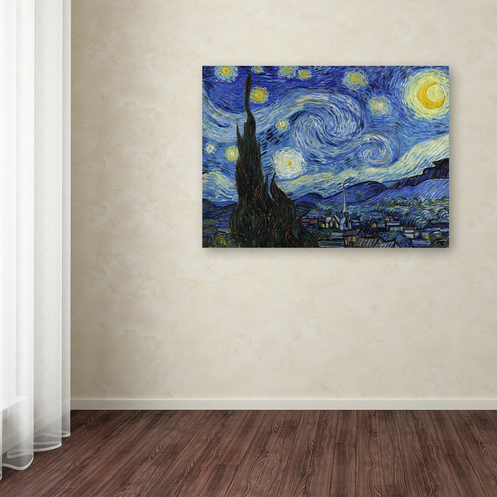 Vincent van Gogh 'Starry Night' Canvas Art, 19x14
