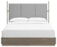 Platform Bed Frame, Queen Size, Gray Oak, Wood, Modern, Mid Century Guest
