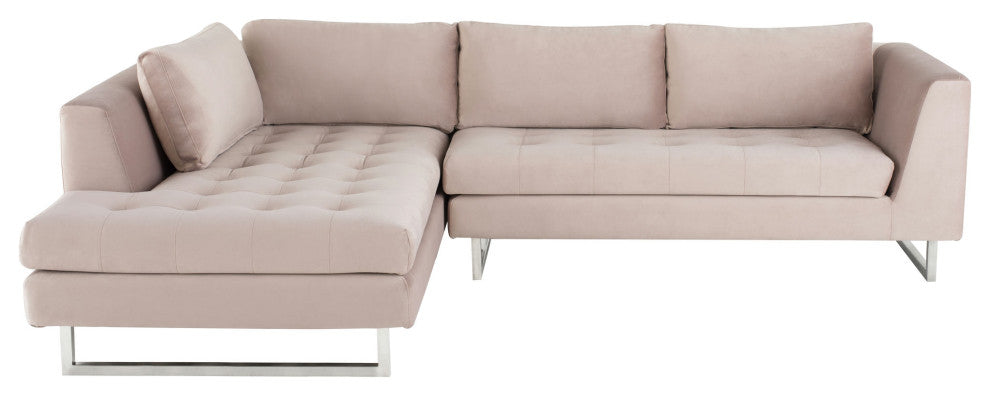 Janis Blush Fabric Sectional Sofa, HGSC591