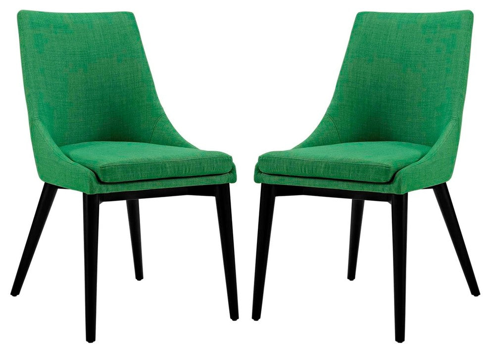 Modern Contemporary Urban Design Kitchen Room Dining Side Chair, Green, Fabric