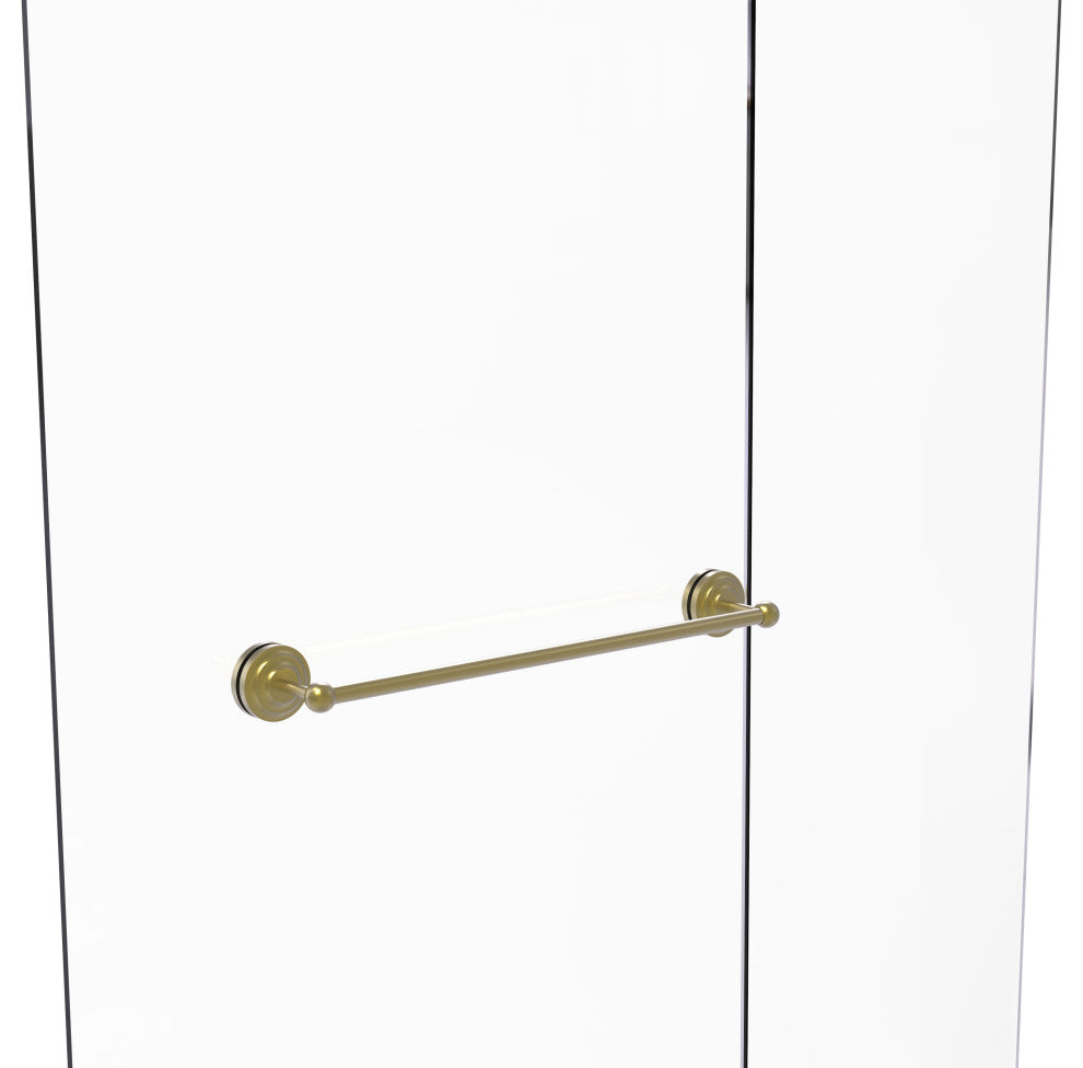 Que New 24" Shower Door Towel Bar, Satin Brass