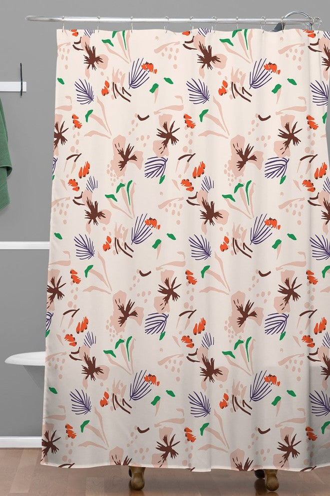 Anthology Of Pattern Seville Garden Light Shower Curtain, 72"x69"
