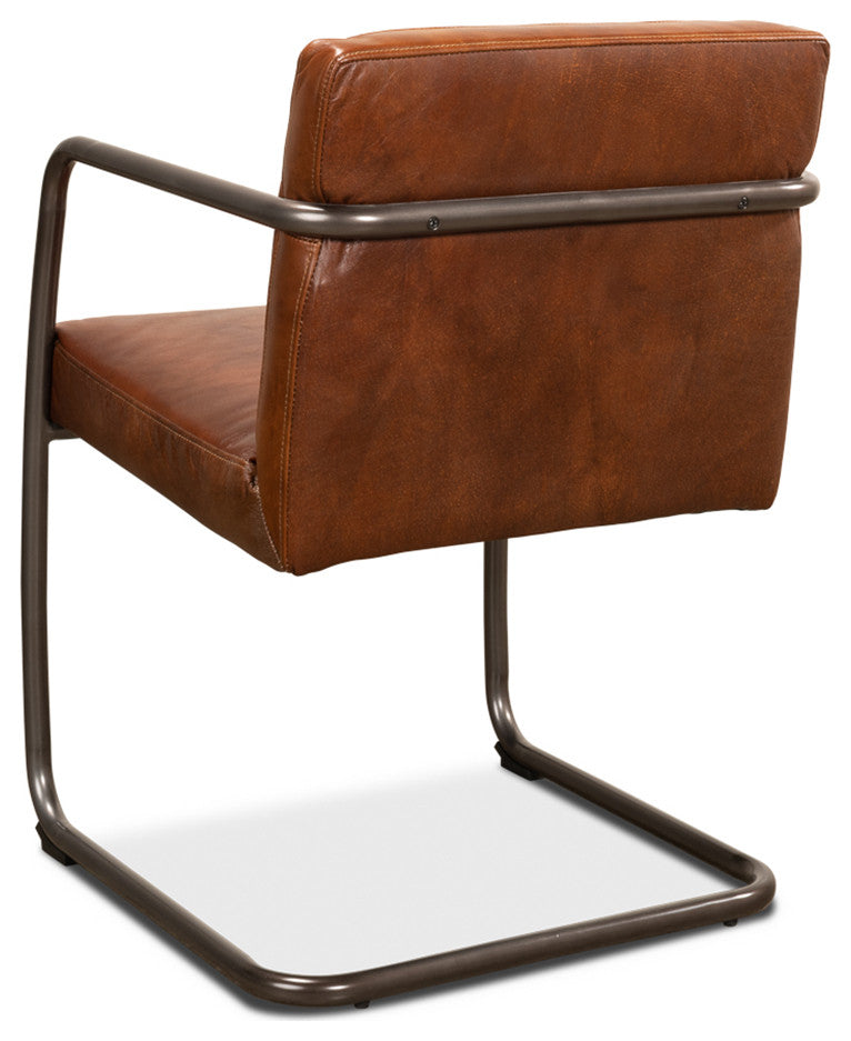 Industrial Leather Armchair
