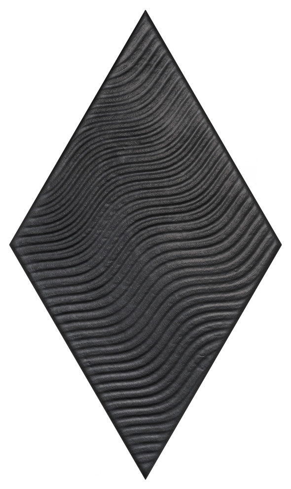 Rhombus Porcelain Tile, Black