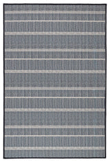 Bunny Williams x Dash & Albert Samson Black Washable Rug, Black, 2'6" x 8'