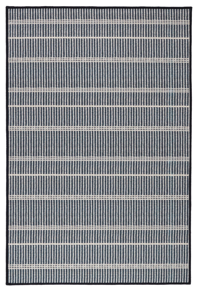 Bunny Williams x Dash & Albert Samson Black Washable Rug, Black, 2'6" x 8'