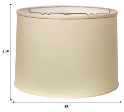 15" Ivory Throwback Drum No Slub Lampshade