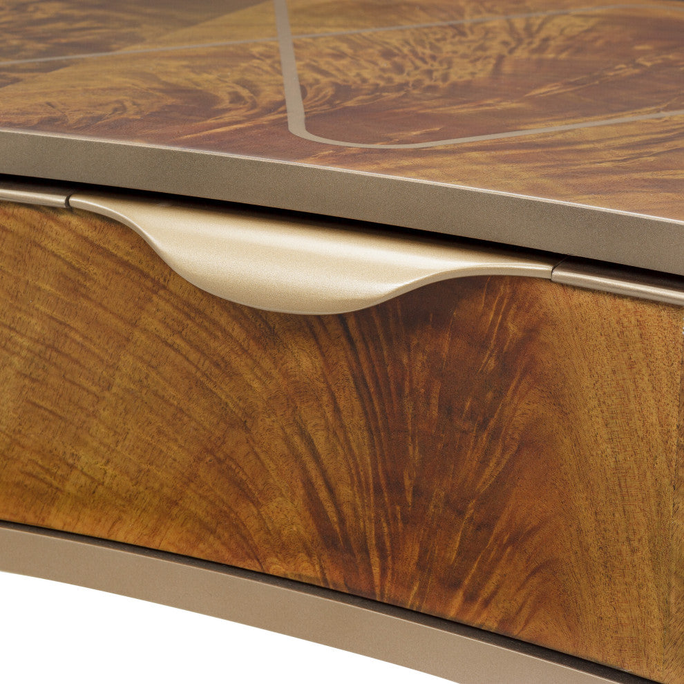 Malibu Crest Vanity/Writing Desk - Crotch Mahogany