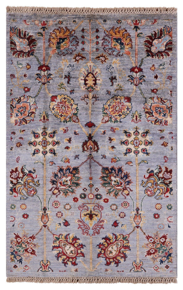 2' 7" X 4' 0" Persian Tabriz Hand-Knotted Wool Rug Q8421