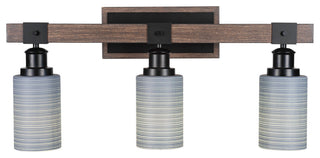 Tacoma 3-Light Bath Bar, Gray Matrix