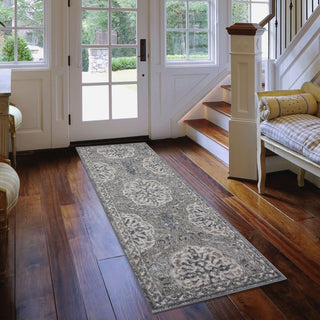 Alessana Banbury Bordered Area Rug, Walnut, 2'6"x10'3"