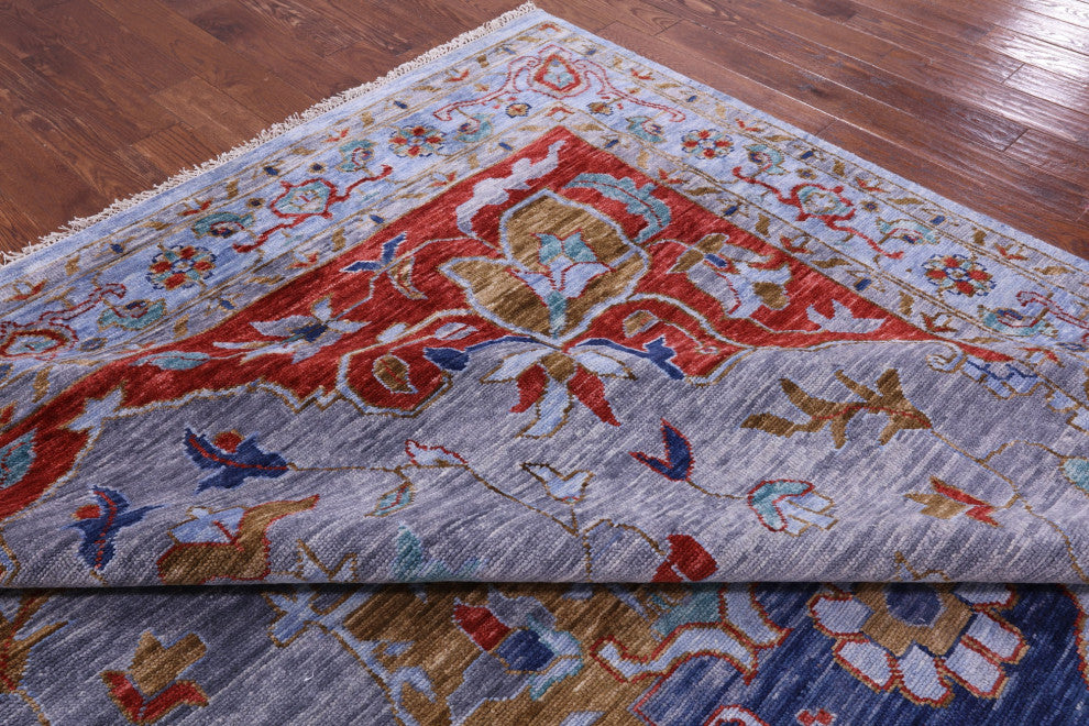 9' 9" X 14' 0" Persian Heriz Serapi Handmade Rug - Q13053
