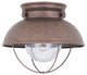 Generation Lighting Lighting 1-Light Outdoor Flush Mount, Weathered Copper