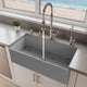 ALFI brand ABF3618-GM Gray Matte Smooth Apron 36" x 18" Fireclay Farm Sink