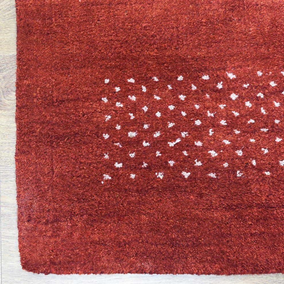 HAND KNOTTED LOOM SILK ECO-FRIENDLY AREA RUGS -8'x10',Rectangle,Red,Contemporary