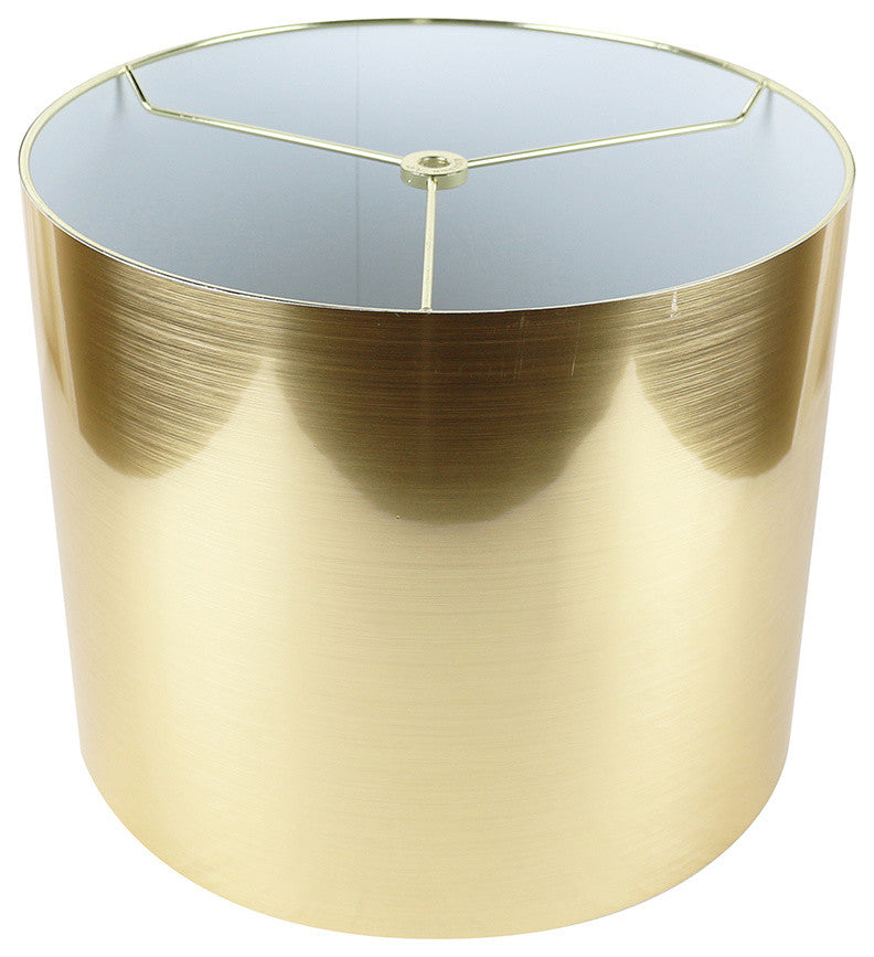 Classic Drum Metallic Lampshade, 12"x12"x10", Gold
