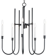 Maxim 11285 Tux 5 Light 24"W Taper Candle Chandelier - Black
