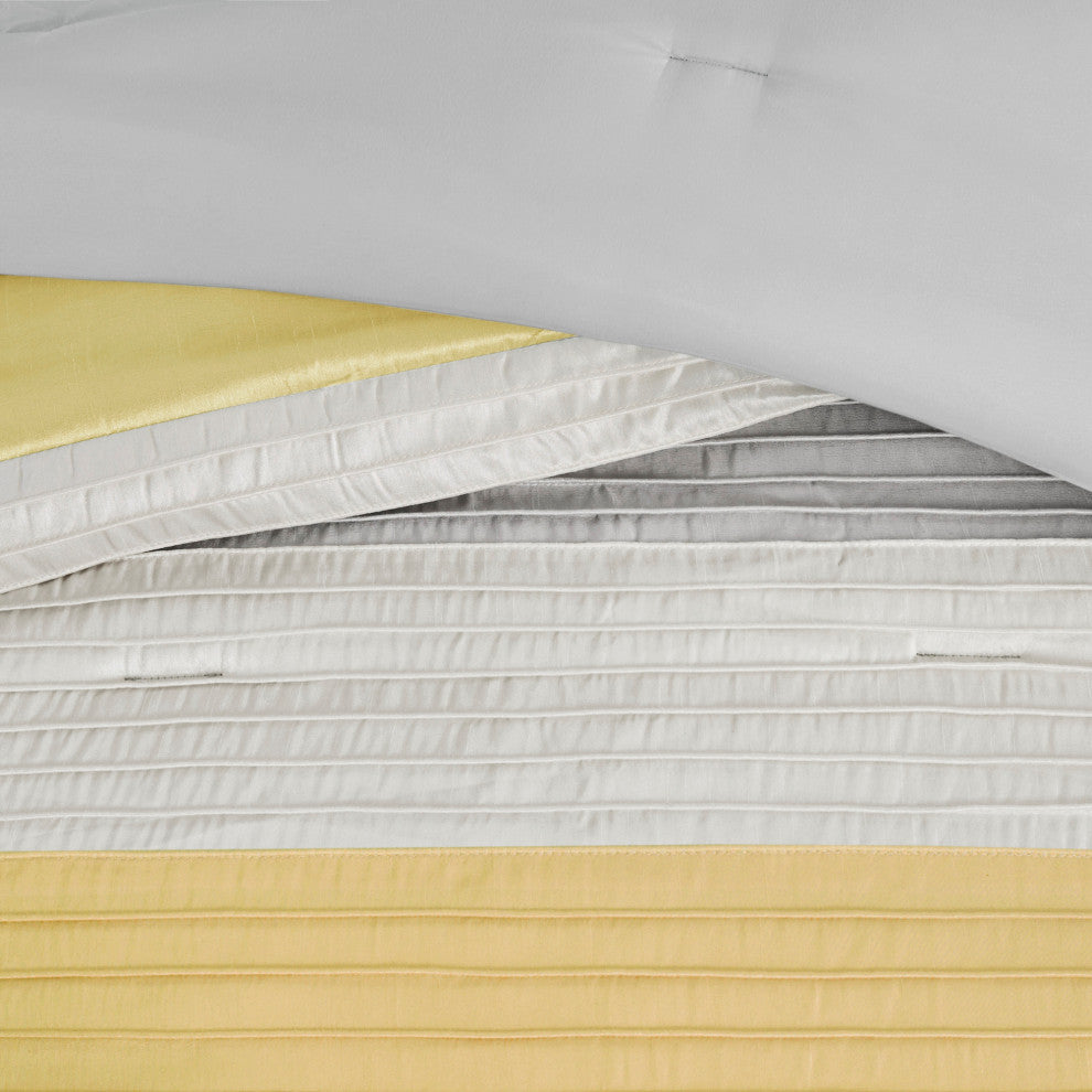 Madison Park Amherst 7 Piece Comforter Set, Yellow