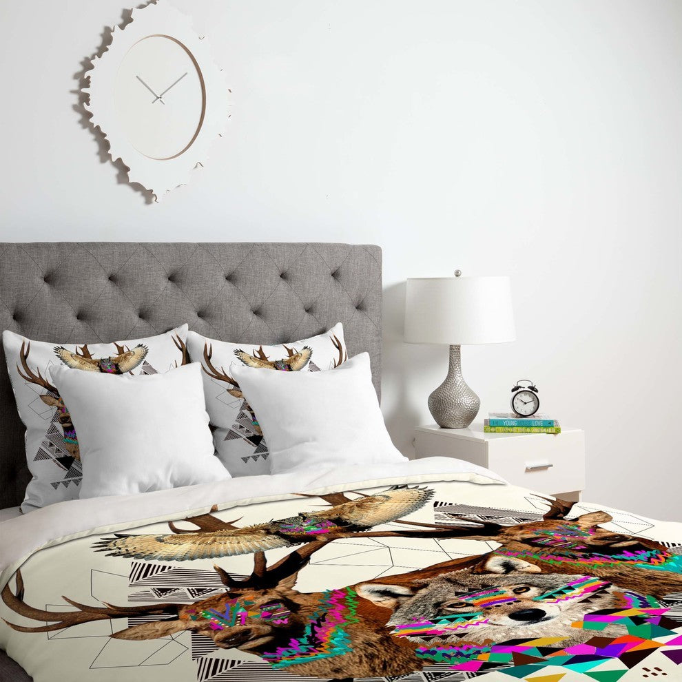 Deny Designs Kris Tate Forest Friends Duvet Cover - Lightweight