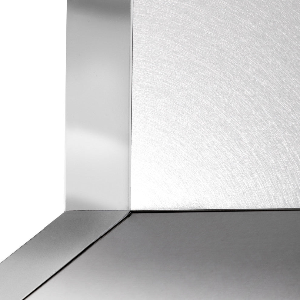 ZLINE Convertible Vent Wall Mount Range Hood in DuraSnow with Mirror Accents