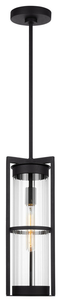 Alcona 1-Light Outdoor Pendant, Black