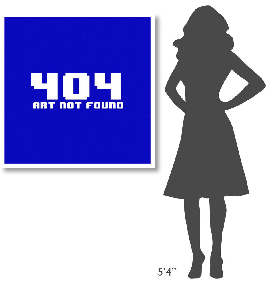 "Virtual Messages in the Real World - 404 Square Blue" Paper Art, 38"x38"