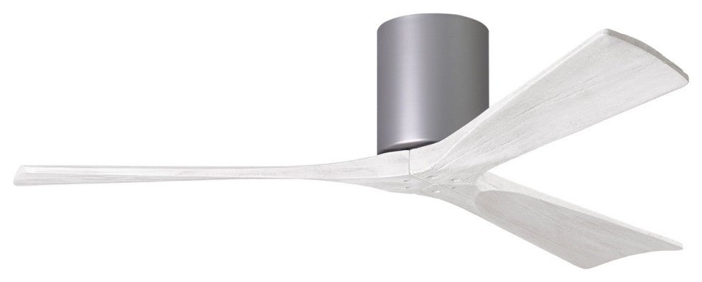 Matthews Fan, Irene-3H Ceiling Fan, Brushed Nickel, 52-Inch, Matte White