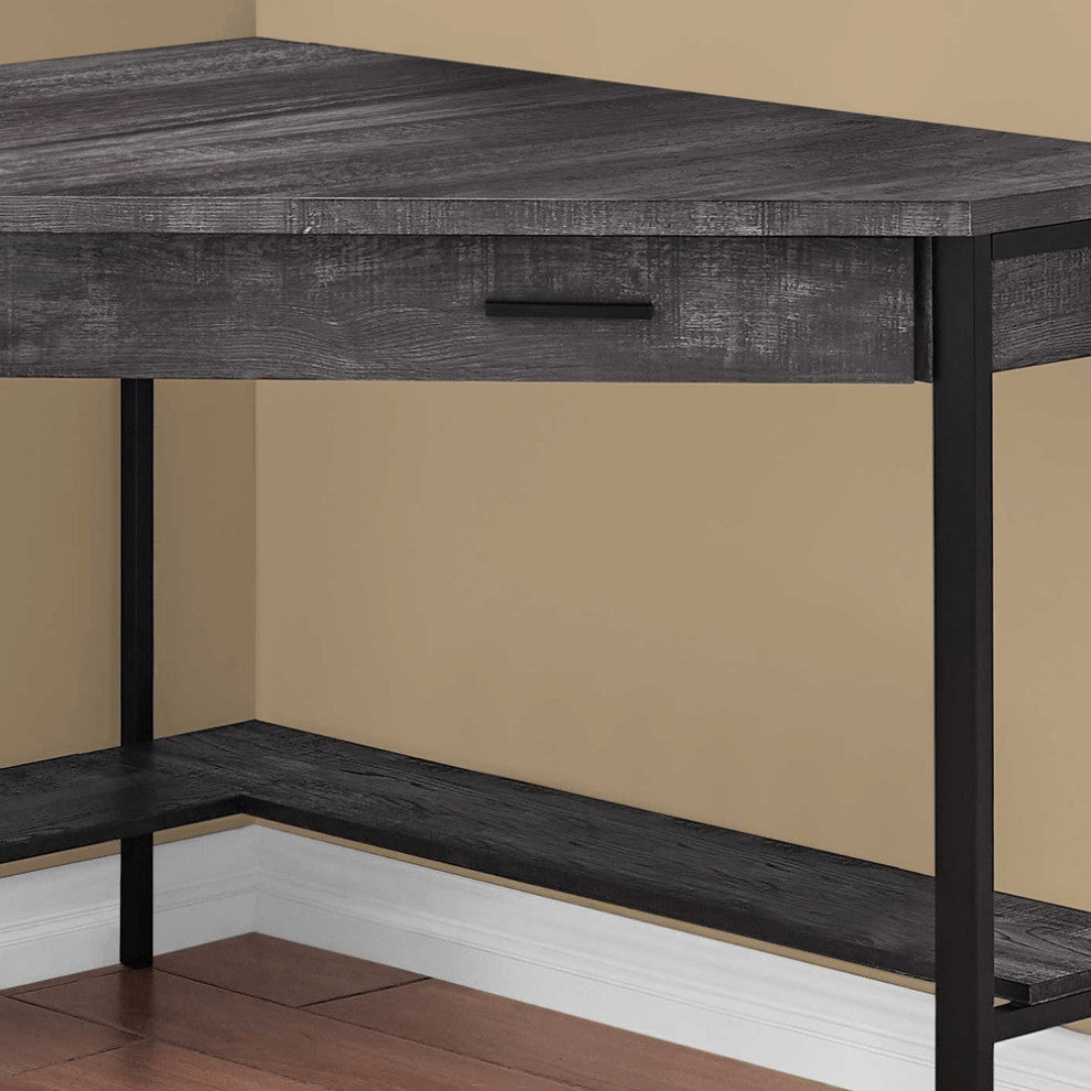 42" Black Corner Computer Desk