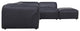 Form Classic L Modular Sectional Vantage Black Leather, Black