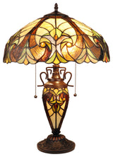 Liaison Victorian-Style 3 Light Double Lit Table Lamp 16" Wide
