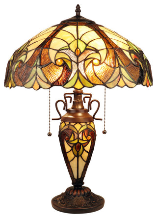 Liaison Victorian-Style 3 Light Double Lit Table Lamp 16" Wide
