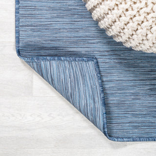 Ethan Modern Flatweave Solid, Blue, 9 X 12