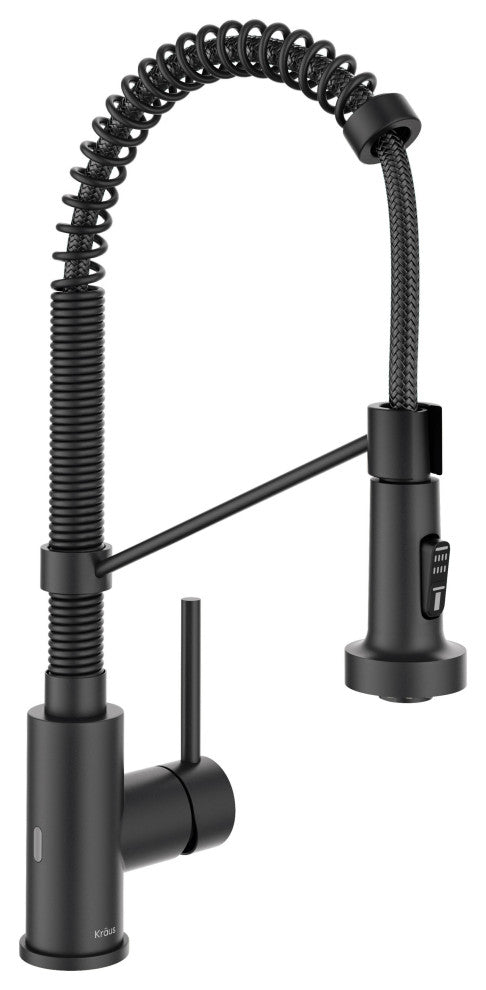 Bolden Commercial Style 2-Function Pull-Down 1-Handle 1-Hole Kitchen Faucet, Matte Black (Sensor Touchless)