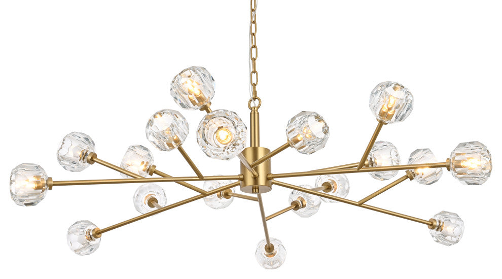 18 Light Pendant, Gold