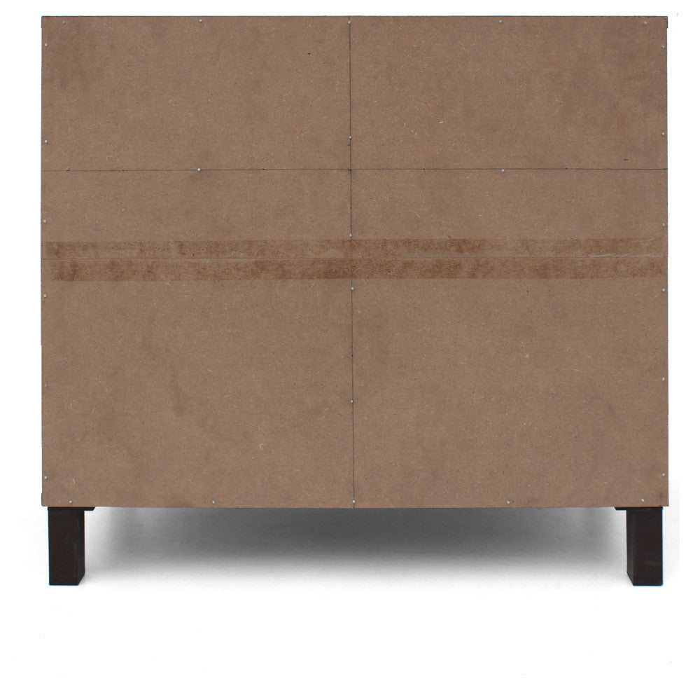 GDF Studio Provence 2-Shelf Walnut Finish Faux Wood Cabinet With Oak Interior, S