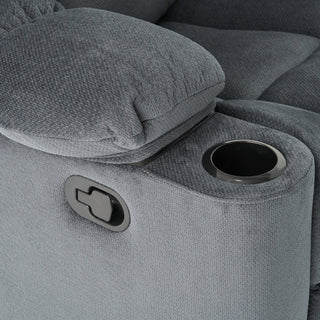 GDF Studio Raymond Steel Gray Fabric Glider Recliner