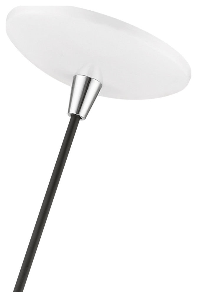 Amador 3 Light Shiny White With Polished Chrome Accents Large Pendant