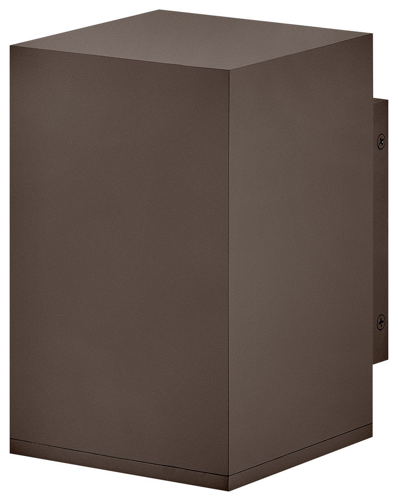 Hinkley Tetra Small Downlight Wall Mount Lantern, Architectural Bronze