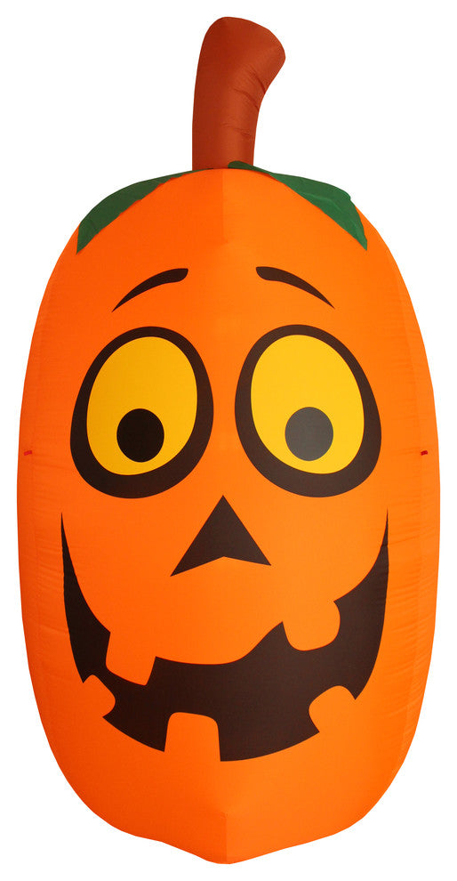 Giant Large Size Silly Pumpkin Face Yard Decoration, 10'