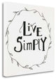 "Live Simply Wreath" By Cindy Shamp, Giclee Print on Gallery Wrap Canvas