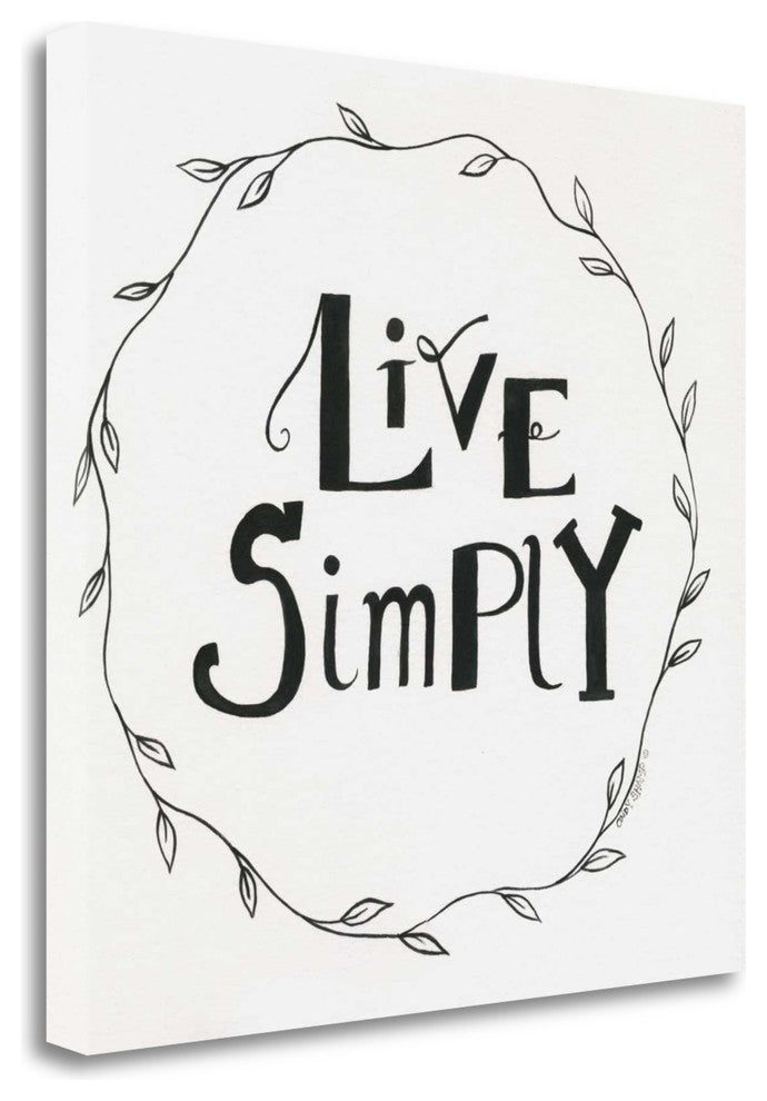 "Live Simply Wreath" By Cindy Shamp, Giclee Print on Gallery Wrap Canvas